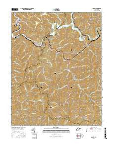 Gilbert West Virginia Current topographic map, 1:24000 scale, 7.5 X 7.5 Minute, Year 2016