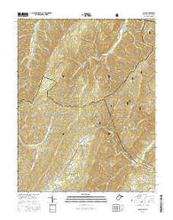 Glace West Virginia Current topographic map, 1:24000 scale, 7.5 X 7.5 Minute, Year 2016