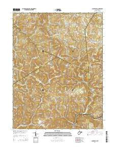 Gladesville West Virginia Historical topographic map, 1:24000 scale, 7.5 X 7.5 Minute, Year 2014