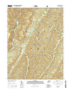 Glady West Virginia Current topographic map, 1:24000 scale, 7.5 X 7.5 Minute, Year 2016