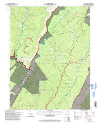 Glady West Virginia Historical topographic map, 1:24000 scale, 7.5 X 7.5 Minute, Year 1995