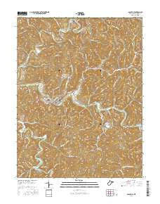 Glenville West Virginia Current topographic map, 1:24000 scale, 7.5 X 7.5 Minute, Year 2016