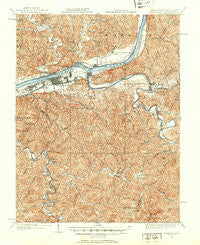 Guyandot West Virginia Historical topographic map, 1:62500 scale, 15 X 15 Minute, Year 1901