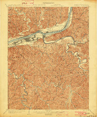 Guyandot West Virginia Historical topographic map, 1:62500 scale, 15 X 15 Minute, Year 1902