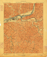 Guyandot West Virginia Historical topographic map, 1:62500 scale, 15 X 15 Minute, Year 1902