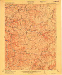 Hacker Valley West Virginia Historical topographic map, 1:62500 scale, 15 X 15 Minute, Year 1915