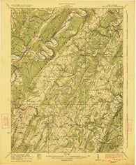 Hanging Rock West Virginia Historical topographic map, 1:62500 scale, 15 X 15 Minute, Year 1923