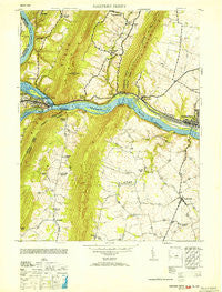 Harpers Ferry West Virginia Historical topographic map, 1:24000 scale, 7.5 X 7.5 Minute, Year 1953