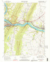 Harpers Ferry West Virginia Historical topographic map, 1:24000 scale, 7.5 X 7.5 Minute, Year 1969