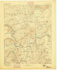 Hinton West Virginia Historical topographic map, 1:125000 scale, 30 X 30 Minute, Year 1892