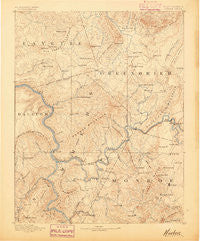 Hinton West Virginia Historical topographic map, 1:125000 scale, 30 X 30 Minute, Year 1887