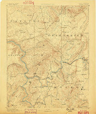 Hinton West Virginia Historical topographic map, 1:125000 scale, 30 X 30 Minute, Year 1892