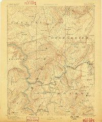 Hinton West Virginia Historical topographic map, 1:125000 scale, 30 X 30 Minute, Year 1892