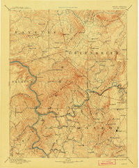 Hinton West Virginia Historical topographic map, 1:125000 scale, 30 X 30 Minute, Year 1892
