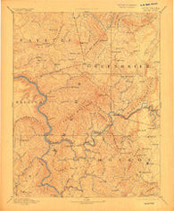 Hinton West Virginia Historical topographic map, 1:125000 scale, 30 X 30 Minute, Year 1892
