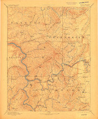 Hinton West Virginia Historical topographic map, 1:125000 scale, 30 X 30 Minute, Year 1892