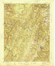 Horton West Virginia Historical topographic map, 1:62500 scale, 15 X 15 Minute, Year 1924