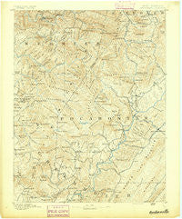 Huntersville West Virginia Historical topographic map, 1:125000 scale, 30 X 30 Minute, Year 1891