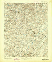 Huntersville West Virginia Historical topographic map, 1:125000 scale, 30 X 30 Minute, Year 1894