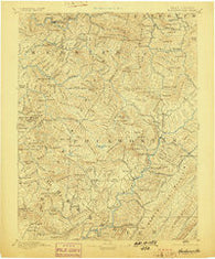 Huntersville West Virginia Historical topographic map, 1:125000 scale, 30 X 30 Minute, Year 1894