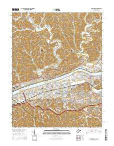 Huntington West Virginia Historical topographic map, 1:24000 scale, 7.5 X 7.5 Minute, Year 2014