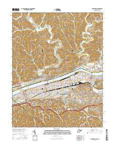 Huntington West Virginia Current topographic map, 1:24000 scale, 7.5 X 7.5 Minute, Year 2016