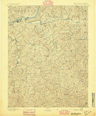 Huntington West Virginia Historical topographic map, 1:125000 scale, 30 X 30 Minute, Year 1892