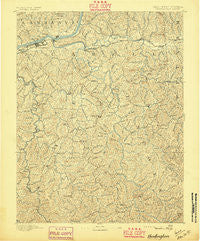 Huntington West Virginia Historical topographic map, 1:125000 scale, 30 X 30 Minute, Year 1892