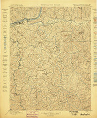 Huntington West Virginia Historical topographic map, 1:125000 scale, 30 X 30 Minute, Year 1898