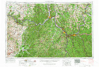 Huntington West Virginia Historical topographic map, 1:250000 scale, 1 X 2 Degree, Year 1957