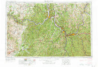 Huntington West Virginia Historical topographic map, 1:250000 scale, 1 X 2 Degree, Year 1957