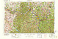 Huntington West Virginia Historical topographic map, 1:250000 scale, 1 X 2 Degree, Year 1957