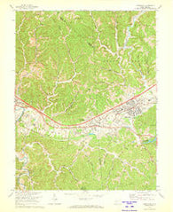 Hurricane West Virginia Historical topographic map, 1:24000 scale, 7.5 X 7.5 Minute, Year 1972