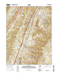 Inwood West Virginia Current topographic map, 1:24000 scale, 7.5 X 7.5 Minute, Year 2016