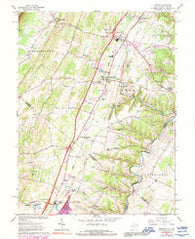 Inwood West Virginia Historical topographic map, 1:24000 scale, 7.5 X 7.5 Minute, Year 1966