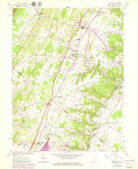 Inwood West Virginia Historical topographic map, 1:24000 scale, 7.5 X 7.5 Minute, Year 1966