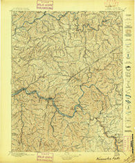 Kanawha Falls West Virginia Historical topographic map, 1:125000 scale, 30 X 30 Minute, Year 1897