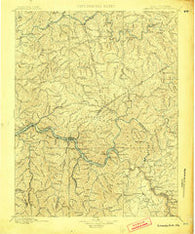 Kanawha Falls West Virginia Historical topographic map, 1:125000 scale, 30 X 30 Minute, Year 1900