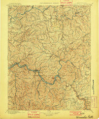 Kanawha Falls West Virginia Historical topographic map, 1:125000 scale, 30 X 30 Minute, Year 1901