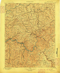 Kanawha Falls West Virginia Historical topographic map, 1:125000 scale, 30 X 30 Minute, Year 1901