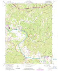 Kanawha West Virginia Historical topographic map, 1:24000 scale, 7.5 X 7.5 Minute, Year 1957