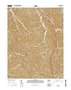 Kenna West Virginia Current topographic map, 1:24000 scale, 7.5 X 7.5 Minute, Year 2016