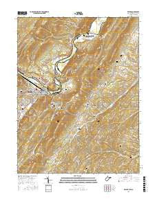Keyser West Virginia Current topographic map, 1:24000 scale, 7.5 X 7.5 Minute, Year 2016