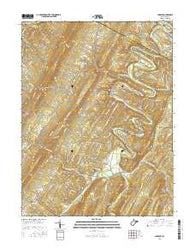Largent West Virginia Current topographic map, 1:24000 scale, 7.5 X 7.5 Minute, Year 2016