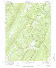 Largent West Virginia Historical topographic map, 1:24000 scale, 7.5 X 7.5 Minute, Year 1973
