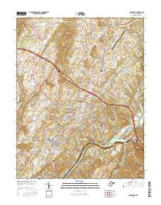 Lewisburg West Virginia Current topographic map, 1:24000 scale, 7.5 X 7.5 Minute, Year 2016
