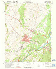 Lewisburg West Virginia Historical topographic map, 1:24000 scale, 7.5 X 7.5 Minute, Year 1972