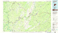 Lewisburg West Virginia Historical topographic map, 1:100000 scale, 30 X 60 Minute, Year 1984