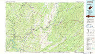 Lewisburg West Virginia Historical topographic map, 1:100000 scale, 30 X 60 Minute, Year 1984