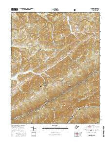 Lindside West Virginia Current topographic map, 1:24000 scale, 7.5 X 7.5 Minute, Year 2016